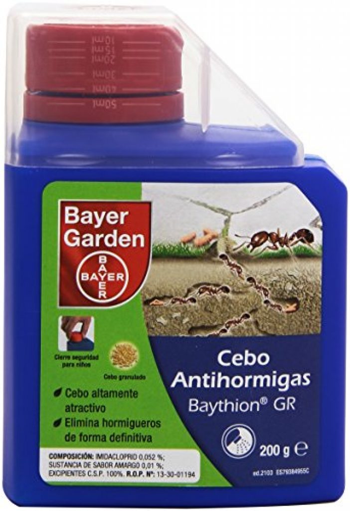 Bayer Garden Baythion Cebo antihormigas granulado para exteriores de